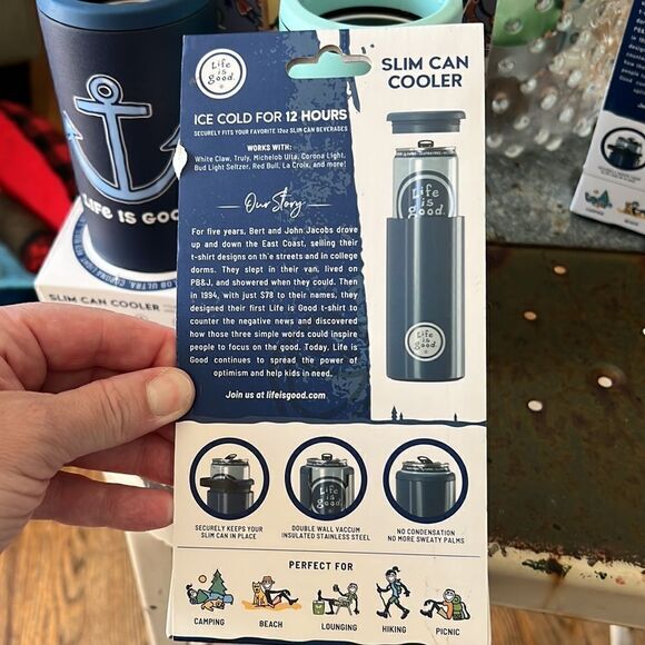 Life Is Good Slim Can Coolers(each sold individually) - Picture 7 of 8